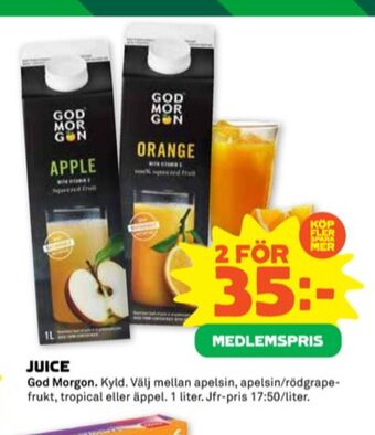 Stora Coop God morgon juice erbjuda