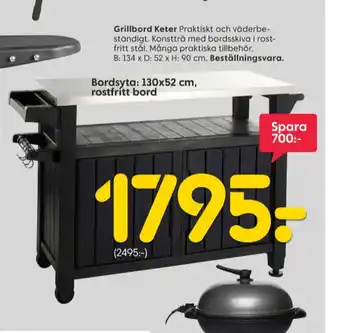 Rusta Keter utebord erbjuda