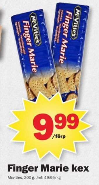 Pekås Mcvities finger marie kex erbjuda