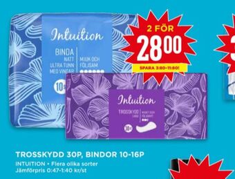 Willys Intuition bindor erbjuda
