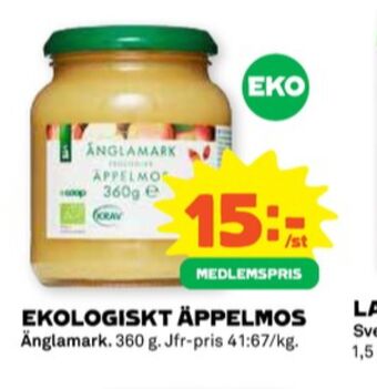 Stora Coop Änglamark äppelmos erbjuda