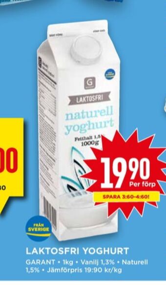 Willys Garant yoghurt erbjuda