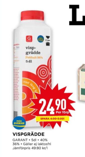 Willys Garant vispgrädde erbjuda