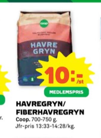 Stora Coop Coop havregryn erbjuda