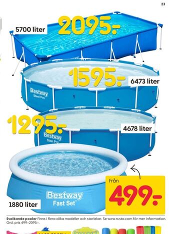 Rusta Bestway pool erbjuda