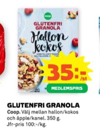 Stora Coop Coop granola erbjuda