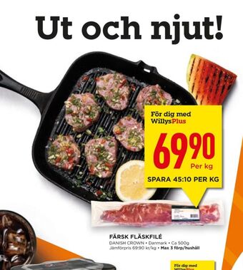 Willys Hemma Danish crown fläskfilé erbjuda
