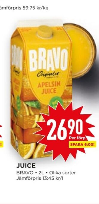 Willys Hemma Bravo juice erbjuda