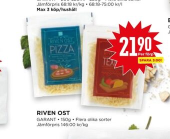 Willys Hemma Garant riven ost erbjuda