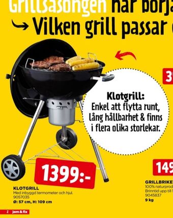 Jem&Fix Grillexpert klotgrill erbjuda