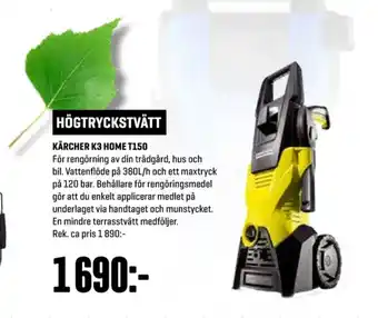XL-Bygg Kärcher högtryckstvätt erbjuda