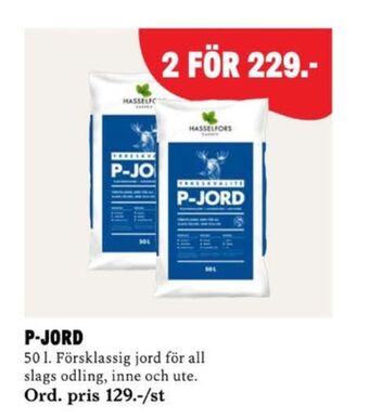 Blomsterlandet P-jord plantjord erbjuda