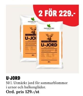 Blomsterlandet U-jord plantjord erbjuda