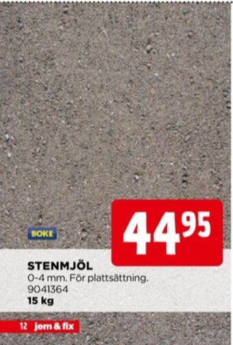 Jem&Fix Boke stenmjöl erbjuda