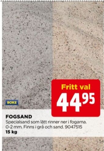 Jem&Fix Boke fogsand erbjuda