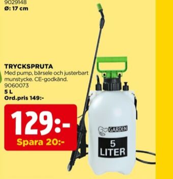 Jem&Fix Garden tryckspruta erbjuda