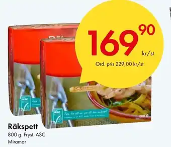 Räkspett 800 g. Fryst. ASC. Miramar