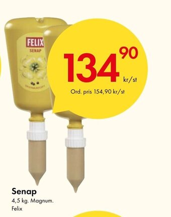 Snabbgross Senap 4,5 kg. Magnum. Felix erbjuda