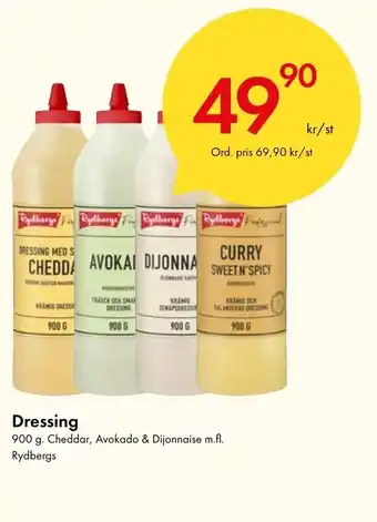 Snabbgross Dressing 900 g. Cheddar, Avokado & Dijonnaise m.fl. Rydbergs erbjuda