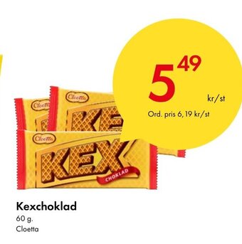 Snabbgross Kexchoklad 60 g. Cloetta erbjuda