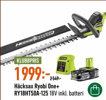 Granngården Häcksax Ryobi One+ RY18HT50A-125 18V inkl. batteri erbjuda