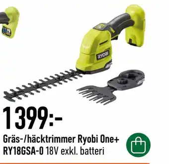 Granngården Gräs-/häcktrimmer Ryobi One+ RY18GSA-0 18V exkl. batteri erbjuda