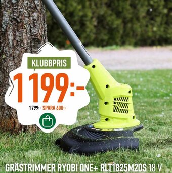 Granngården GRÄSTRIMMER RYOBI ONE+ RLT1825M20S 18 V erbjuda