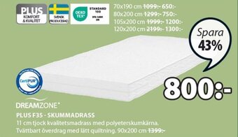 JYSK PLUS F35 - SKUMMADRASS erbjuda