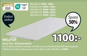 JYSK GOLD T30-BÄDDMADRASS erbjuda