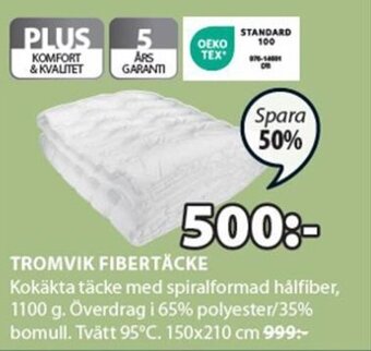JYSK TROMVIK FIBERTÄCKE erbjuda