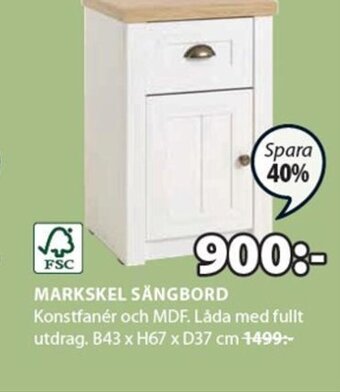 JYSK MARKSKEL SÅNGBORD erbjuda