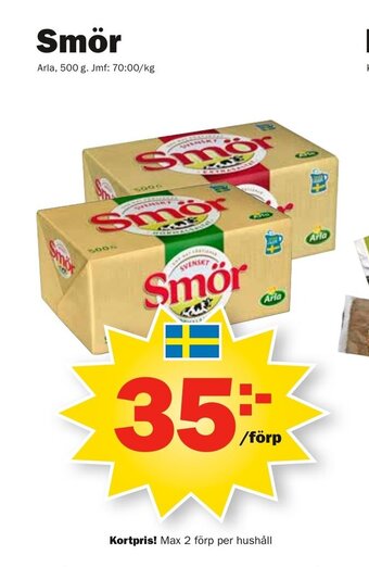Pekås Arla Smör 500g erbjuda