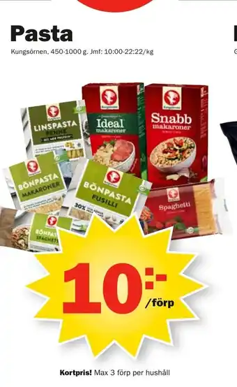 Pekås Kungsörnen Pasta 450-1000g erbjuda