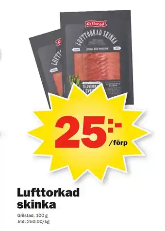 Pekås Grillstad Lufttorkad skinka 100g erbjuda