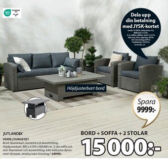 JYSK VEMB LOUNGESET erbjuda