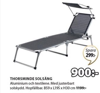 JYSK THORSMINDE SOLSÄNG erbjuda