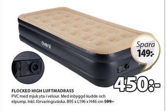 JYSK FLOCKED HIGH LUFTMADRASS erbjuda