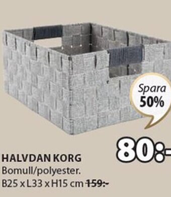 JYSK HALVDAN KORG erbjuda