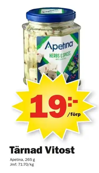 Pekås Apetina Tärnad Vitost 265g erbjuda