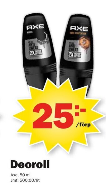 Pekås Axe Deoroll 50ml erbjuda