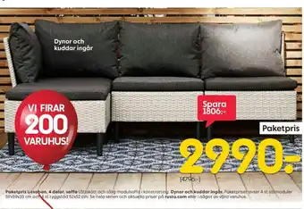 Rusta Paketpris Lissabon, 4 delar, soffa erbjuda