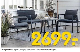 Rusta Loungeset Kos erbjuda