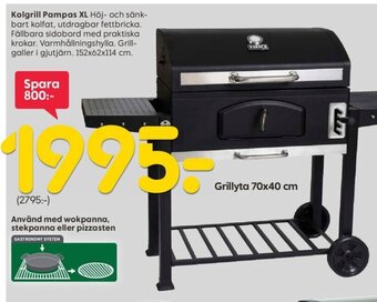 Rusta Kolgrill Pampas XL erbjuda