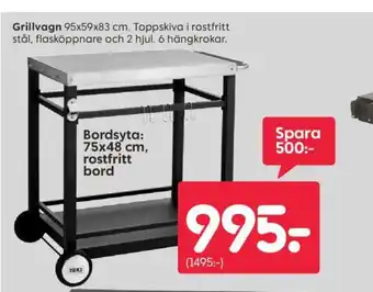 Rusta Grillvagn 95x59x83 cm. erbjuda