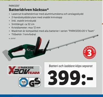 Lidl Batteridriven häcksax erbjuda