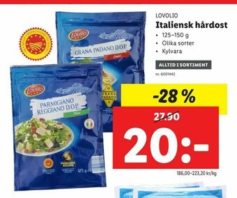 Lidl Italiensk hårdost erbjuda