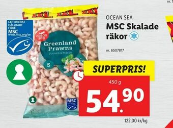 Lidl MSC Skalade räkor erbjuda