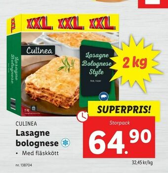 Lidl Lasagne bolognese erbjuda
