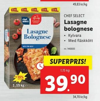 Lidl Lasagne bolognese erbjuda