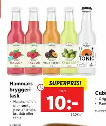 Lidl Hammars bryggeri läsk erbjuda